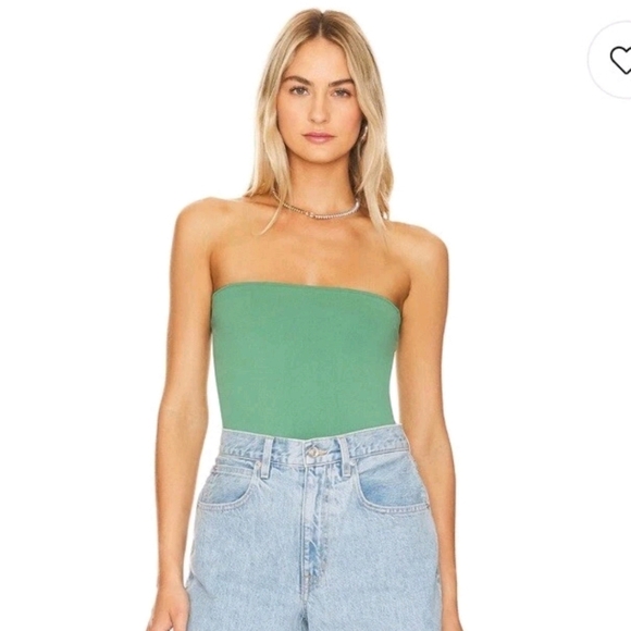 Free People Intimately Tati Tube Top Bodysuit Mermaid Green Size XS New NWT - Picture 6 of 6